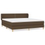 Box spring bed with dark brown fabric mattress 160x200 cm by , Beds and slatted bases - Ref: Foro24-3126736, Price: 476,96 €,...