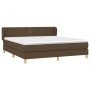 Box spring bed with dark brown fabric mattress 160x200 cm by , Beds and slatted bases - Ref: Foro24-3126736, Price: 476,96 €,...