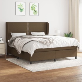 Boxspringbett mit dunkelbrauner Stoffmatratze 180x200 cm von , Betten und Lattenroste - Ref: Foro24-3127904, Preis: 595,73 €,...