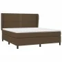 Box spring bed with dark brown fabric mattress 180x200 cm by , Beds and slatted bases - Ref: Foro24-3127904, Price: 585,19 €,...
