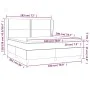 Box spring bed with dark brown fabric mattress 180x200 cm by , Beds and slatted bases - Ref: Foro24-3127904, Price: 585,19 €,...