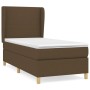Box spring bed with dark brown fabric mattress 100x200 cm by , Beds and slatted bases - Ref: Foro24-3128344, Price: 357,25 €,...