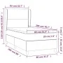 Box spring bed with dark brown fabric mattress 80x200 cm by , Beds and slatted bases - Ref: Foro24-3128400, Price: 321,22 €, ...