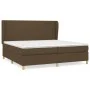 Box spring bed with dark brown fabric mattress 200x200 cm by , Beds and slatted bases - Ref: Foro24-3128392, Price: 667,65 €,...