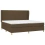 Box spring bed with dark brown fabric mattress 200x200 cm by , Beds and slatted bases - Ref: Foro24-3128392, Price: 667,65 €,...