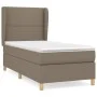 Box spring bed with taupe gray fabric mattress 90x190 cm by , Beds and slatted bases - Ref: Foro24-3128409, Price: 359,68 €, ...