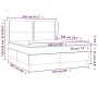 Box spring bed with dark gray fabric mattress 160x200 cm by , Beds and slatted bases - Ref: Foro24-3128454, Price: 544,25 €, ...