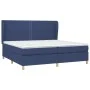Box spring bed with blue fabric mattress 200x200 cm by , Beds and slatted bases - Ref: Foro24-3128475, Price: 633,31 €, Disco...