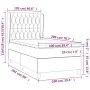 Box spring bed with dark brown fabric mattress 100x200 cm by , Beds and slatted bases - Ref: Foro24-3128744, Price: 401,49 €,...