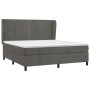 Boxspringbett mit dunkelgrauer Samtmatratze 160x200 cm von , Betten und Lattenroste - Ref: Foro24-3129160, Preis: 537,35 €, R...