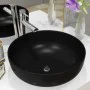 Round black ceramic washbasin 41.5x13.5 cm by vidaXL, Sinks - Ref: Foro24-142732, Price: 63,98 €, Discount: %