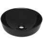 Round black ceramic washbasin 41.5x13.5 cm by vidaXL, Sinks - Ref: Foro24-142732, Price: 64,98 €, Discount: %