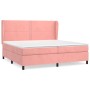 Box spring bed with pink velvet mattress 200x200 cm by , Beds and slatted bases - Ref: Foro24-3129176, Price: 594,78 €, Disco...