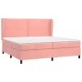 Box spring bed with pink velvet mattress 200x200 cm by , Beds and slatted bases - Ref: Foro24-3129176, Price: 587,54 €, Disco...