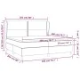 Box spring bed with pink velvet mattress 200x200 cm by , Beds and slatted bases - Ref: Foro24-3129176, Price: 587,54 €, Disco...