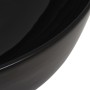 Round black ceramic washbasin 41.5x13.5 cm by vidaXL, Sinks - Ref: Foro24-142732, Price: 64,98 €, Discount: %