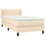 Box spring bed with cream fabric mattress 90x190 cm by , Beds and slatted bases - Ref: Foro24-3129838, Price: 337,94 €, Disco...