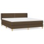 Cama box spring con colchón tela marrón oscuro 160x200 cm de , Camas y somieres - Ref: Foro24-3130204, Precio: 472,83 €, Desc...
