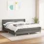 Cama box spring con colchón tela gris oscuro 180x200 cm de , Camas y somieres - Ref: Foro24-3130210, Precio: 555,00 €, Descue...