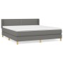 Box spring bed with dark gray fabric mattress 180x200 cm by , Beds and slatted bases - Ref: Foro24-3130210, Price: 568,86 €, ...
