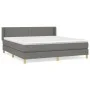 Box spring bed with dark gray fabric mattress 180x200 cm by , Beds and slatted bases - Ref: Foro24-3130210, Price: 556,38 €, ...