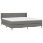 Box spring bed with dark gray fabric mattress 180x200 cm by , Beds and slatted bases - Ref: Foro24-3130210, Price: 568,86 €, ...