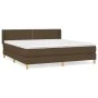 Box spring bed with dark brown fabric mattress 180x200 cm by , Beds and slatted bases - Ref: Foro24-3130212, Price: 524,22 €,...