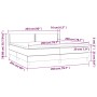 Box spring bed with black fabric mattress 200x200 cm by , Beds and slatted bases - Ref: Foro24-3130219, Price: 579,99 €, Disc...