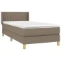Box spring bed with taupe gray fabric mattress 90x190 cm by , Beds and slatted bases - Ref: Foro24-3130397, Price: 321,26 €, ...