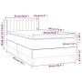Box spring bed with taupe gray fabric mattress 90x190 cm by , Beds and slatted bases - Ref: Foro24-3130397, Price: 321,26 €, ...