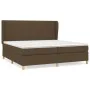 Box spring bed with dark brown fabric mattress 200x200 cm by , Beds and slatted bases - Ref: Foro24-3128712, Price: 669,59 €,...