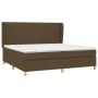 Box spring bed with dark brown fabric mattress 200x200 cm by , Beds and slatted bases - Ref: Foro24-3128712, Price: 669,59 €,...