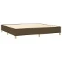 Box spring bed with dark brown fabric mattress 200x200 cm by , Beds and slatted bases - Ref: Foro24-3128712, Price: 669,59 €,...