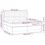 Box spring bed with dark brown fabric mattress 200x200 cm by , Beds and slatted bases - Ref: Foro24-3128712, Price: 669,59 €,...