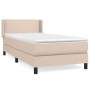 Box spring bed with cappuccino synthetic leather mattress 80x200 cm by , Beds and slatted bases - Ref: Foro24-3130690, Price:...