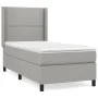 Box spring bed with light gray fabric mattress 80x200 cm by , Beds and slatted bases - Ref: Foro24-3131305, Price: 297,94 €, ...