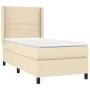 Box spring bed with cream fabric mattress 90x200 cm by , Beds and slatted bases - Ref: Foro24-3131326, Price: 320,09 €, Disco...