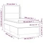 Box spring bed with cream fabric mattress 90x200 cm by , Beds and slatted bases - Ref: Foro24-3131326, Price: 320,09 €, Disco...