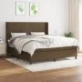 Box spring bed with dark brown fabric mattress 180x200 cm by , Beds and slatted bases - Ref: Foro24-3131372, Price: 578,77 €,...