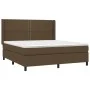 Box spring bed with dark brown fabric mattress 180x200 cm by , Beds and slatted bases - Ref: Foro24-3131372, Price: 578,77 €,...