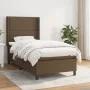 Box spring bed with dark brown fabric mattress 90x200 cm by , Beds and slatted bases - Ref: Foro24-3131324, Price: 324,69 €, ...