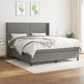 Boxspringbett mit dunkelgrauer Stoffmatratze 180x200 cm von , Betten und Lattenroste - Ref: Foro24-3131370, Preis: 599,49 €, ...