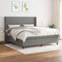 Box spring bed with dark gray fabric mattress 180x200 cm by , Beds and slatted bases - Ref: Foro24-3131370, Price: 614,12 €, ...