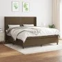 Box spring bed with dark brown fabric mattress 160x200 cm by , Beds and slatted bases - Ref: Foro24-3131364, Price: 522,24 €,...