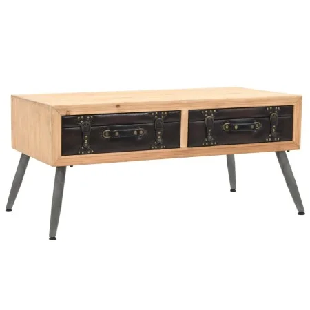 Mesa de centro de madera maciza de abeto 115x55x50 cm de vidaXL, Mesas de centro - Ref: Foro24-245777, Precio: 157,41 €, Desc...