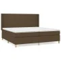 Box spring bed with dark brown fabric mattress 200x200 cm by , Beds and slatted bases - Ref: Foro24-3131860, Price: 661,65 €,...