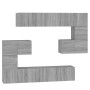 Mueble de pared para TV madera contrachapada gris sonoma