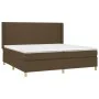 Box spring bed with dark brown fabric mattress 200x200 cm by , Beds and slatted bases - Ref: Foro24-3131860, Price: 661,65 €,...
