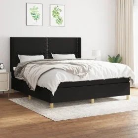 Box spring bed with black fabric mattress 180x200 cm by , Beds and slatted bases - Ref: Foro24-3131931, Price: 638,70 €, Disc...