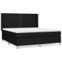 Cama box spring con colchón tela negro 180x200 cm de , Camas y somieres - Ref: Foro24-3131931, Precio: 625,65 €, Descuento: %